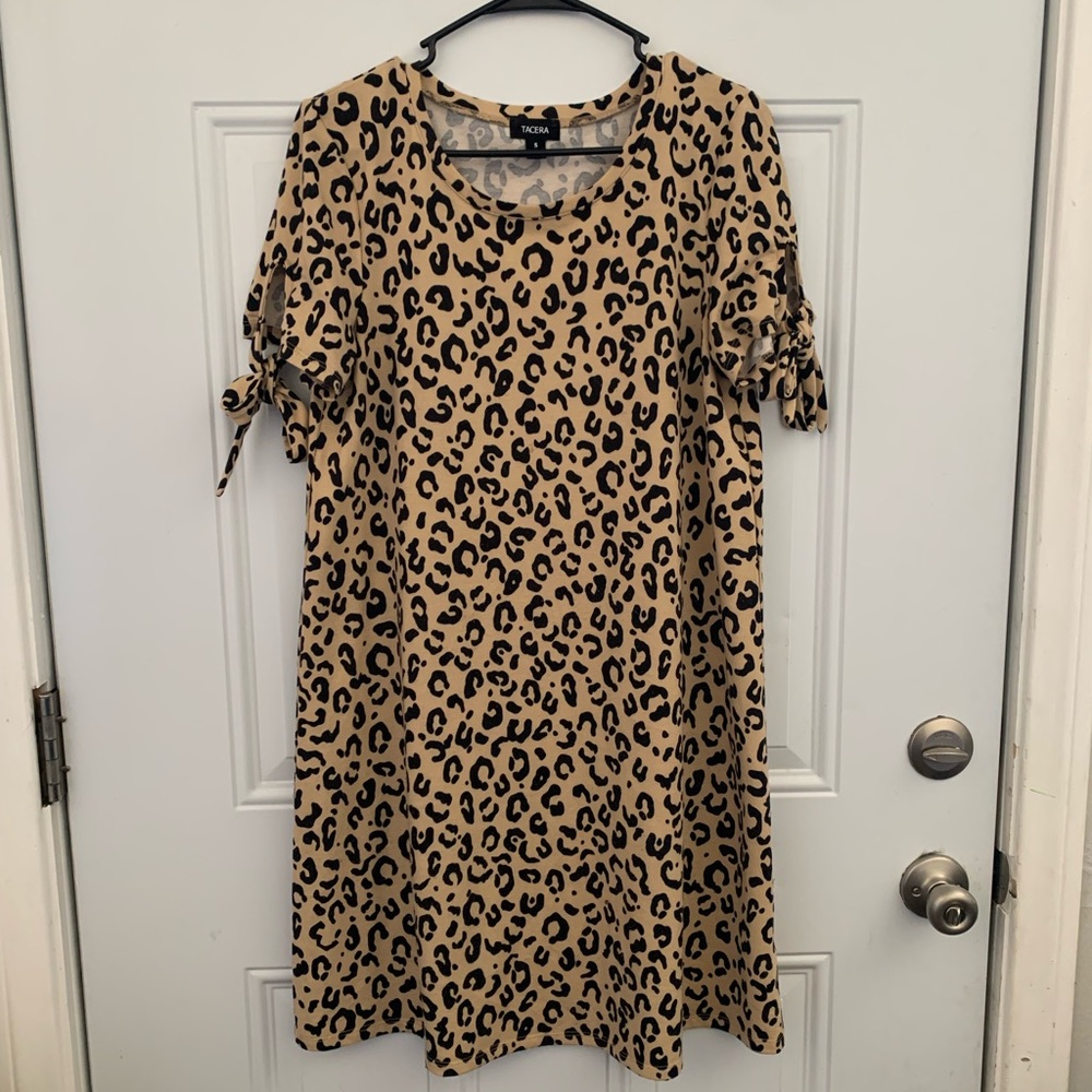 Cheetah print cute comfortable dress